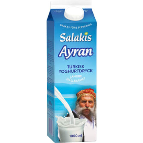 Yoghurtdryck Ayran 2% 1000ml Salakis