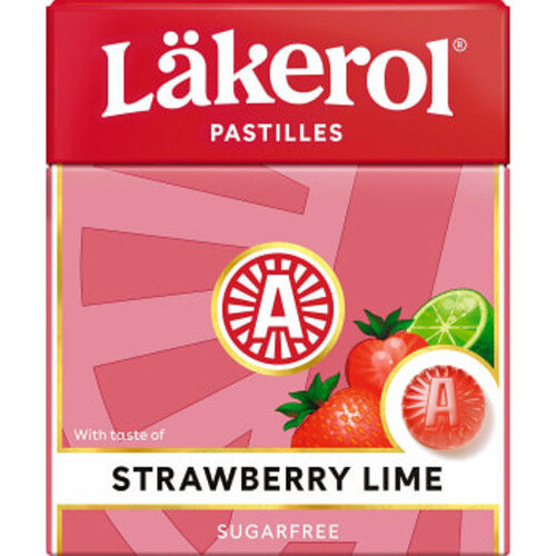 Halstablett Strawberry lime 1-p 25g Läkerol