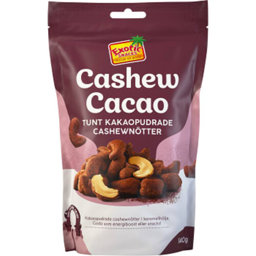 Cashewnötter Cacao Exotic 140g Snacks