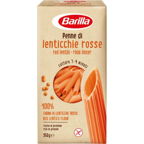 Linspasta Penne Röda linser 250g Barilla