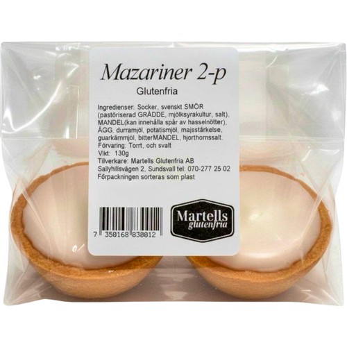 Mazariner Glutenfria 2-pack 130g Martells Glutenfria