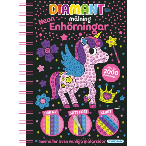 Diamantmålning Enhörningar Neon