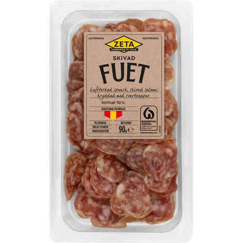 Salami Fuet Skivad 90g Zeta
