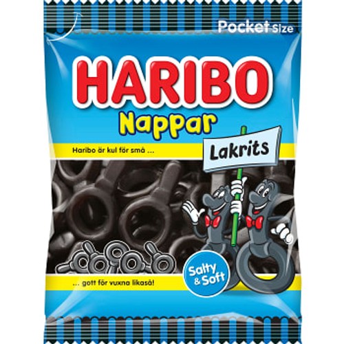 Nappar Lakrits 80g Haribo