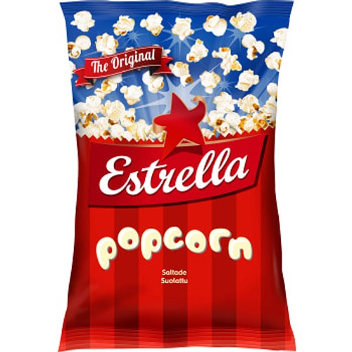 Färdigpoppade Popcorn Salt 65g Estrella