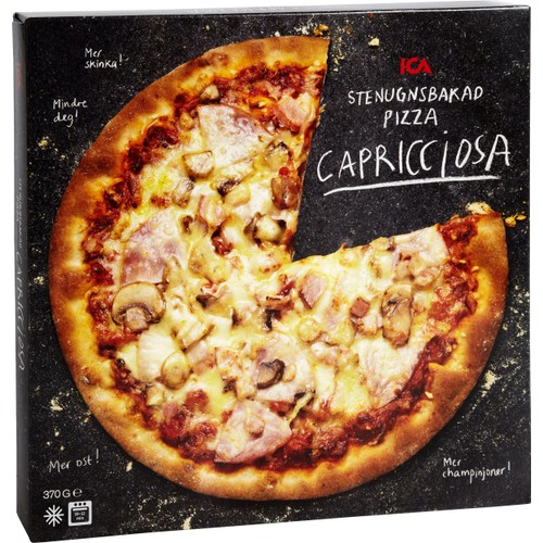 Pizza Capricciosa stenugnsbakad 370g ICA