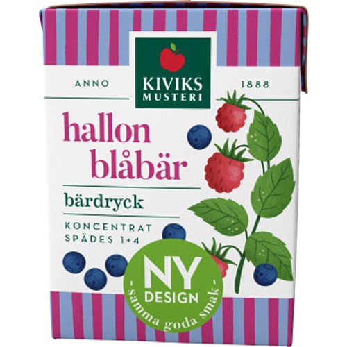 Lättdryck Hallon & blåbär Koncentrat 2dl Kiviks