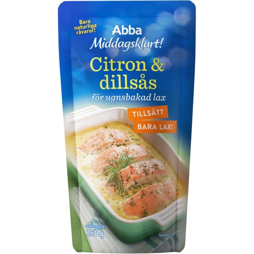 Citron & dillsås för ugnsbakad lax 250g Abba