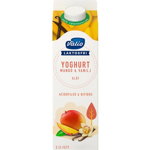 Yoghurt Mango & vanilj Slät Laktosfri 2,1% 1l Valio Eila