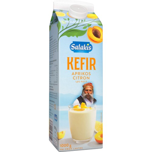 Kefir Aprikos Citron Laktosfri 1,5% 1000g Salakis