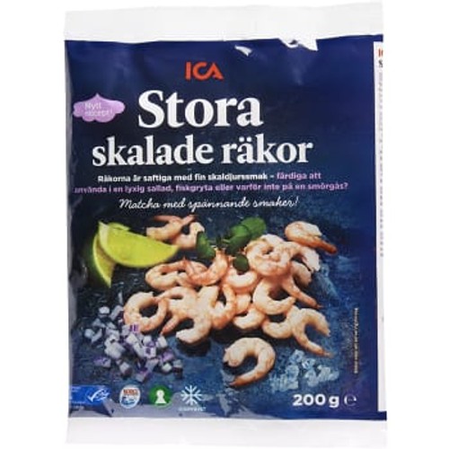 Räkor Stora Skalade Frysta 200g ICA