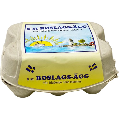 Ägg Frigående M 6-pack 318g Roslagsägg