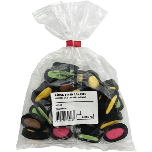 Lakrits Fruktblandning ca215g Finsk Lakrits