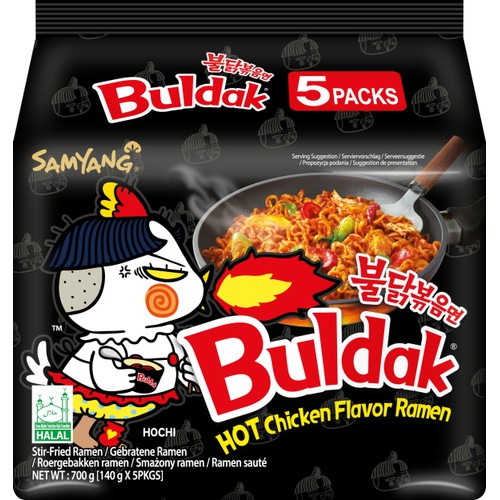 Snabbnudlar Hot Chicken Flavor Ramen 700g Samyang Buldak