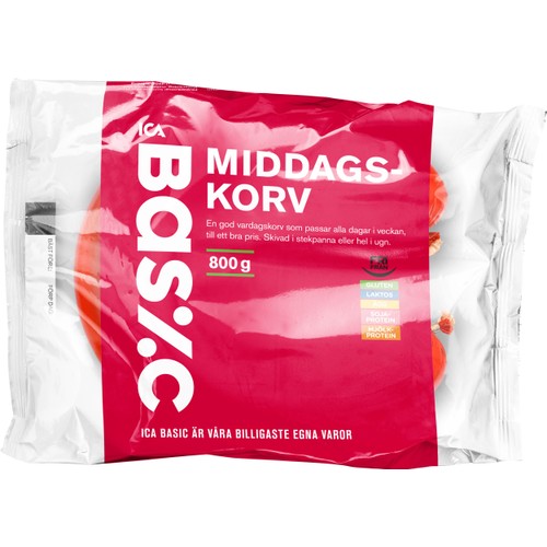 Middagskorv 800g ICA Basic
