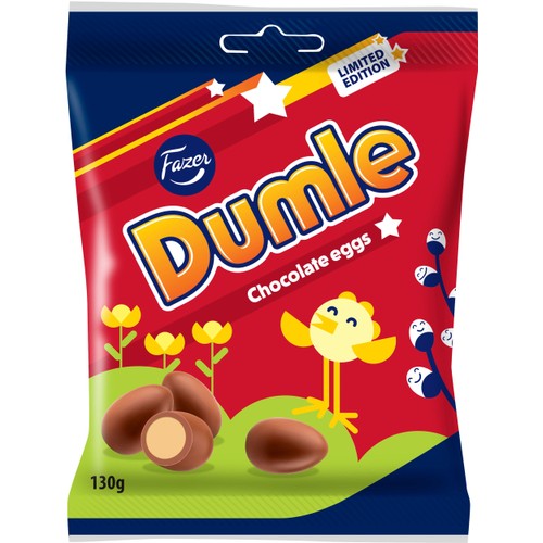 Påskägg Dumle Mjölkchoklad med dumlekola 130g Fazer