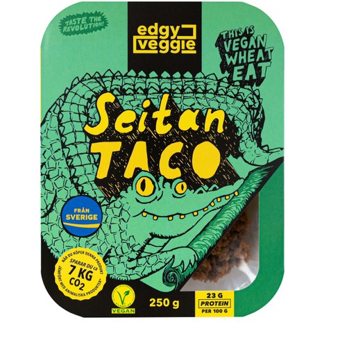 Pulled seitan taco 250g Edgy Veggie
