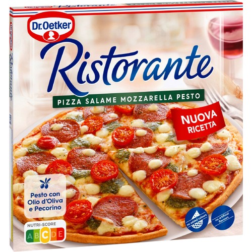 Pizza Ristorante Salame, mozzarella & pesto 360g Dr. Oetker