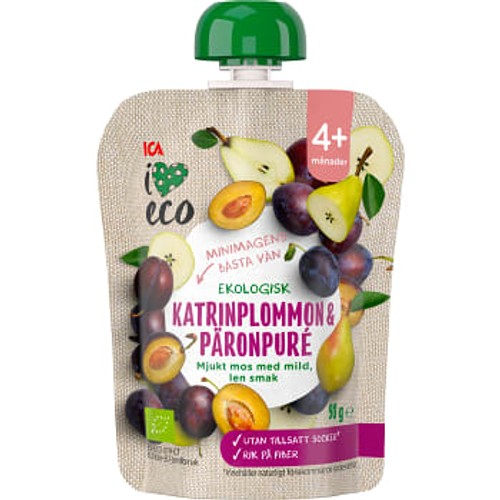 Katrinplommon&Päronpuré Ekologisk 4mån 90g ICA