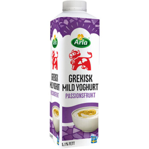 Grekisk Yoghurt Mild Passionsfrukt 5,1% 1000g Arla Ko®