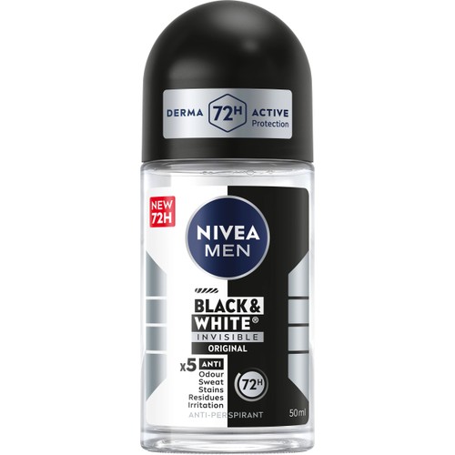 Deodorant Roll On 72h Black & White Original 50ml Nivea Men