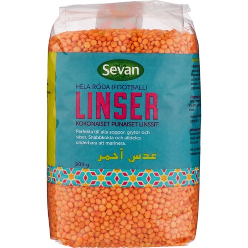 Röda linser 900g Sevan