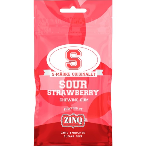 Tuggummi Sour Strawberry 31,5g Zinq