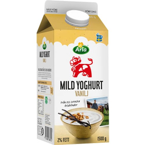 Yoghurt Mild Vanilj 2% 1500g Arla Ko
