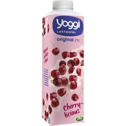 Yoghurt Original Körsbär Laktosfri 2% 1000g Yoggi®