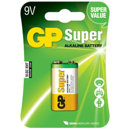 Batteri GP Super Alkaline 1604A/U1 1-p Batteristen