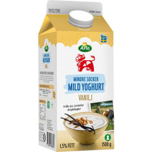 Vaniljyoghurt Mild 1,5% lättsockrad 1500g Arla Ko®