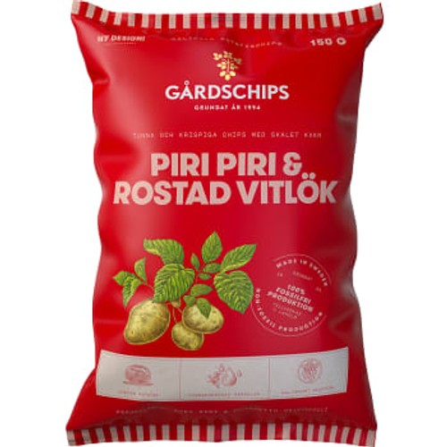Chips Piri piri Rostad Vitlök 150g Gårdschips