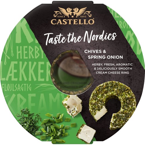 Färskost gräslök & vårlök 125g Castello