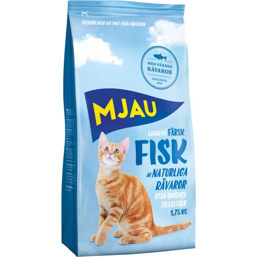 Kattmat Fisk & naturliga råvaror 1,75kg Mjau