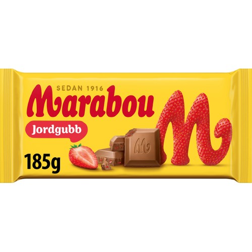 Chokladkaka Jordgubb 185g Marabou