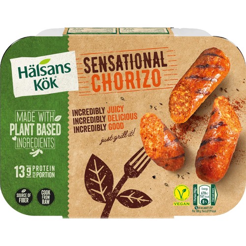 Chorizo  Plantbaserad 180g Hälsans Kök