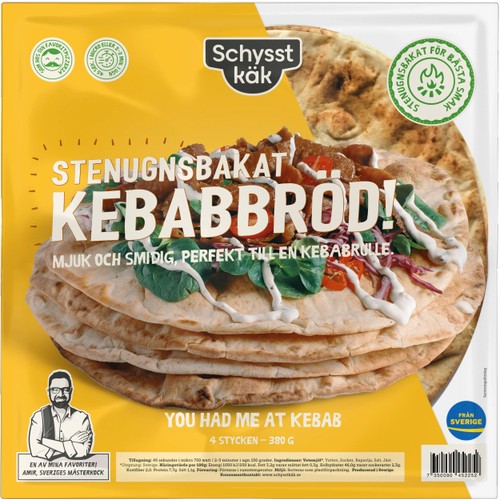 Kebabbröd 4-p 380g Schysst käk
