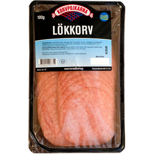 Lökkorv Skivad 100g Korvpojkarna