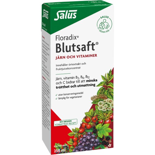 Blutsaft Järn och Vitaminer Kosttillskott 250ml Floradix