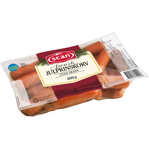 Julprinskorv Skinnfri 600g Scan