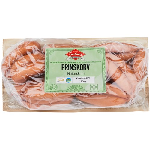 Prinskorv Alspånsrökt 600g Gudruns
