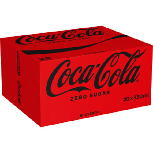 Läsk Cola Zero 33cl 20-p Coca-Cola