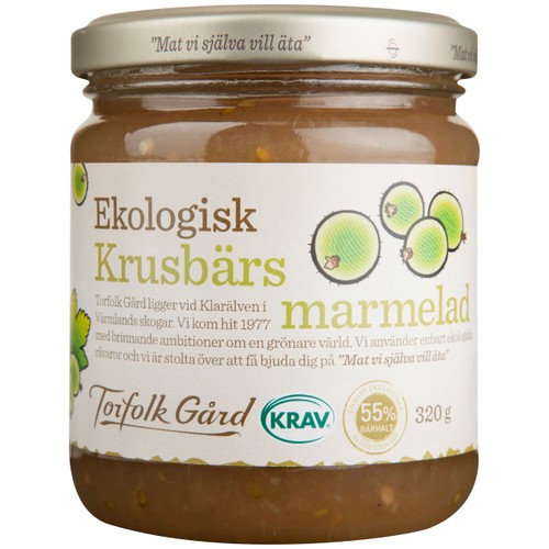 Krusbärsmarmelad 320g KRAV Torefolk Gård