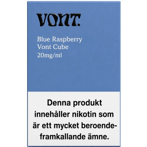 E-cigarett Engångs Blue Raspberry 20 mg/ml 2ml Vont Cube