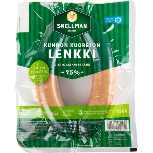 Länkkorv Skinnfri 450g Snellman
