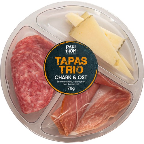 Tapas Trio Chark & Ost 70g Paul och Thom