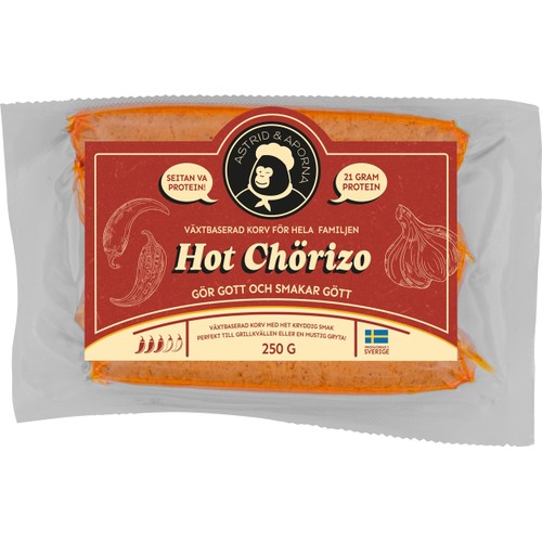 Chorizo Hot Växtbaserad 250g Astrid och aporna