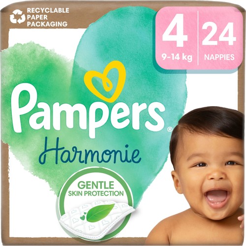 Blöjor Harmonie Strl 4 9-14kg 24-p Pampers