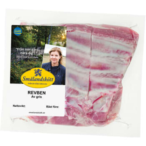 Revben av gris ca 1,1kg Smålandskött