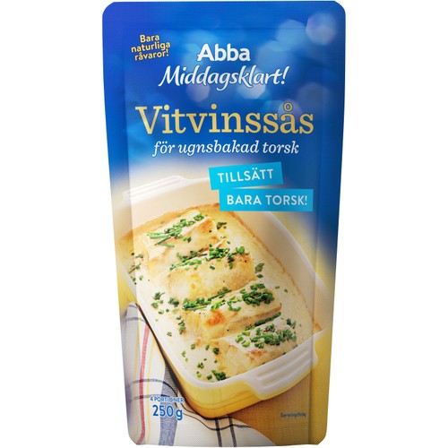 Vitvinssås för ugnsbakad torsk 250g Abba